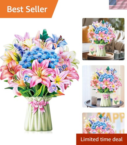 Pop flower bouquet card for - pop,